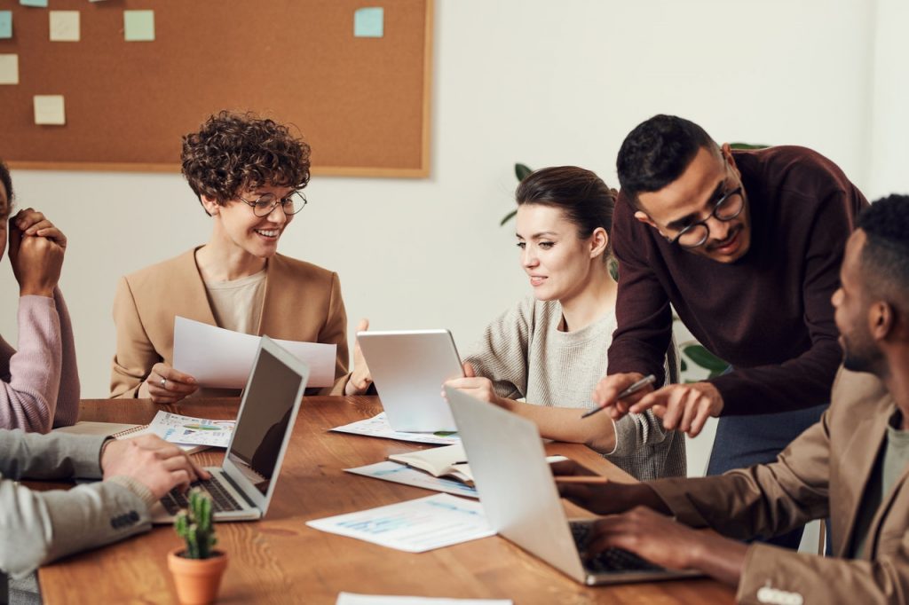 Group taking a Microsoft Office course